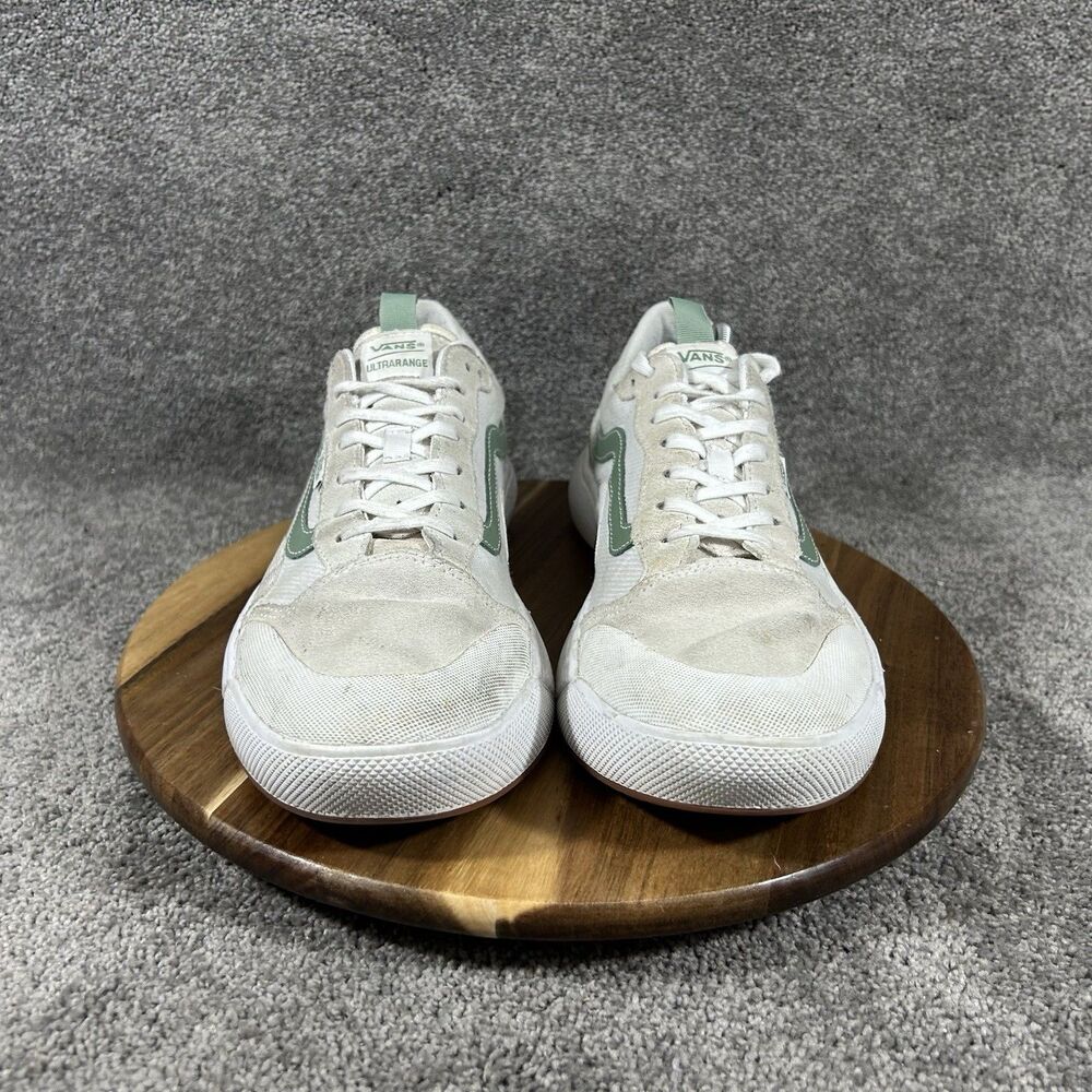 Vans UltraRange Exo Mens Size 12 White Suede Green Athletic Outdoor Shoes Used - Picture 3 of 11